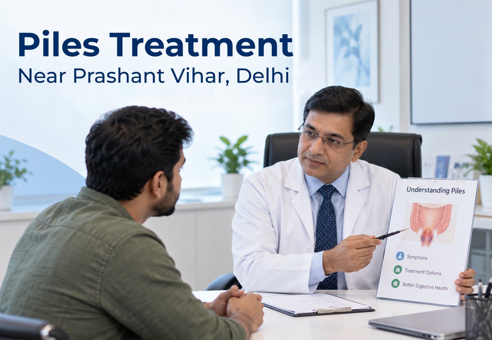 Comparison of piles, fissure and fistula symptoms and treatment options.
